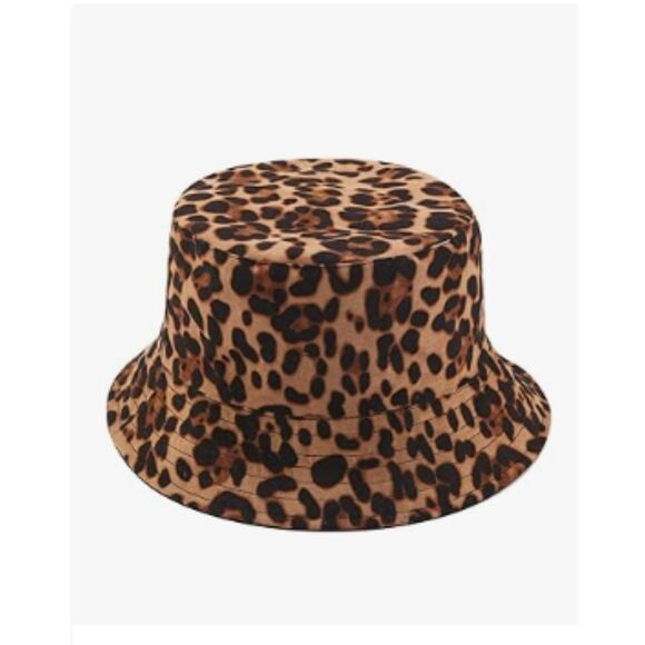 Animal Print Wide Brim Bucket Hat Women's Leopard Striped Super Cool Round - Picture 9 of 10